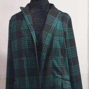 Free Assembly Black and Green Long Sleeved Women's Blazer XXL (18 )
